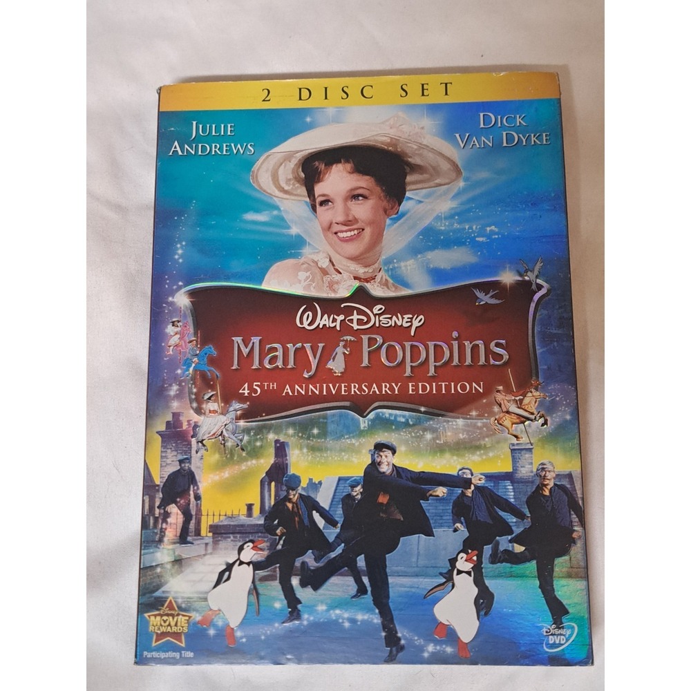 Mary Poppins 45th Anniversary Edition DVD 2 Disc Set Disney Julie Andrews